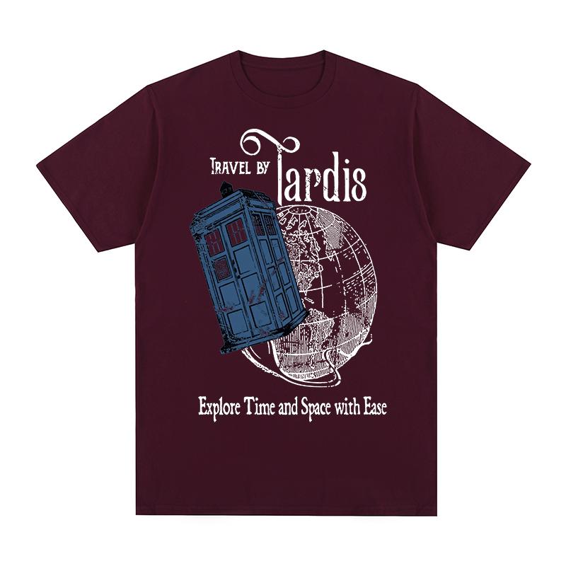 travel by tardis Vintage Tshirt explore time and space with ease Cotton Unisex T shirt New Tee Tshirt Womens Tops