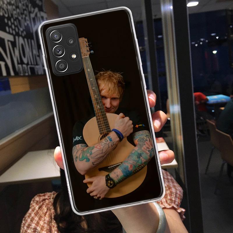 Чехол для телефона Ed Sheeran Singer для Samsung A54 A57 A37 A17 A14 A15 A12 A24 A34 A55 A35 A25 A52S A07 A05S A04S A22 A32 A72 Galaxy N