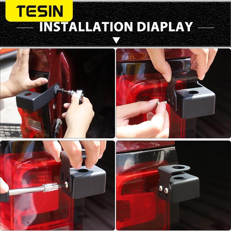 TESIN металлический автомобильный кронштейн для крепления антенны на заднюю дверь, аксессуары для Chevy Silverado 2014 2015 2016 2017 2018 экстерьер