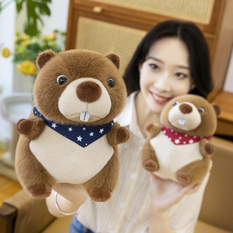 Groundhog Cute Stuffed Animal With Short Plush Toy For Childrens Decoration