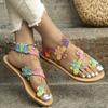 Summer New Flat Sandals Colorful Butterfly Decorated Beach Sandals Outdoor Women's Shoes Shoes for Women