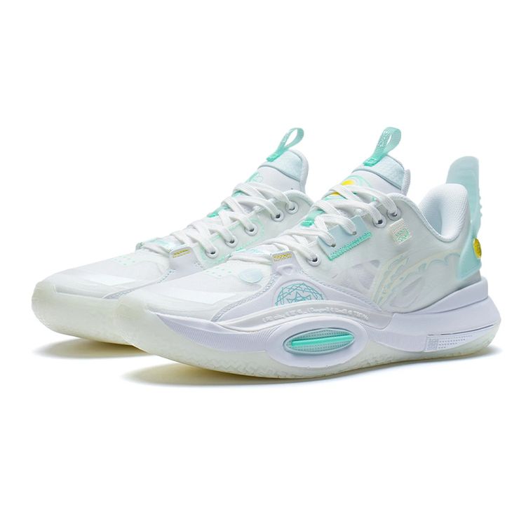 Баскетбольные кроссовки Li Ning All City 10 V1 прочные, нескользящие, амортизирующие, низкие, детские, белые, ABPS059-1