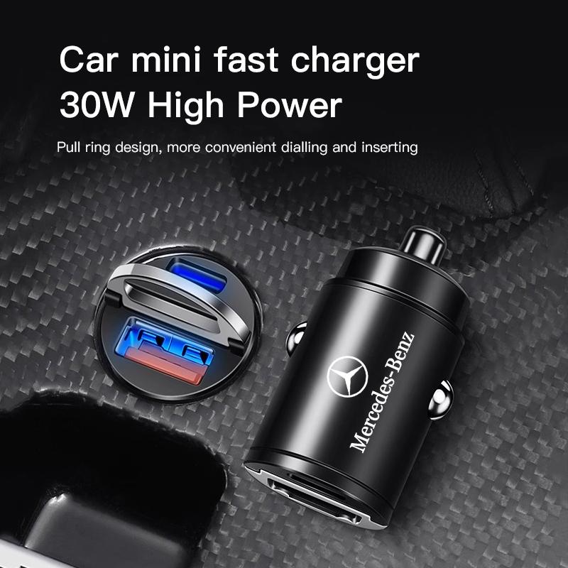 MEA4 1Pcs USB Car Charger Portable Type-C Fast Charging For Mercedes-Benz GLC X253 X254 C-Class W205 W206 A-Class W177 GLA E-Class W2