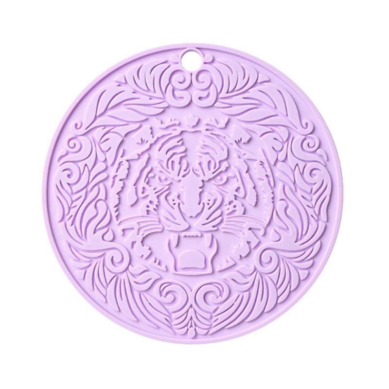 Натуральная пробка Круглый коврик для чашки Подставки для напитков Теплоизоляция Узорчатый коврик для держателя горшка Для журнального столика Настольные кухонные принадлежности