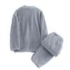 Ladies' Casual And Comfortable V-neck Warm And Plush Home Clothes Cardigan Sleepwear And Pants Set