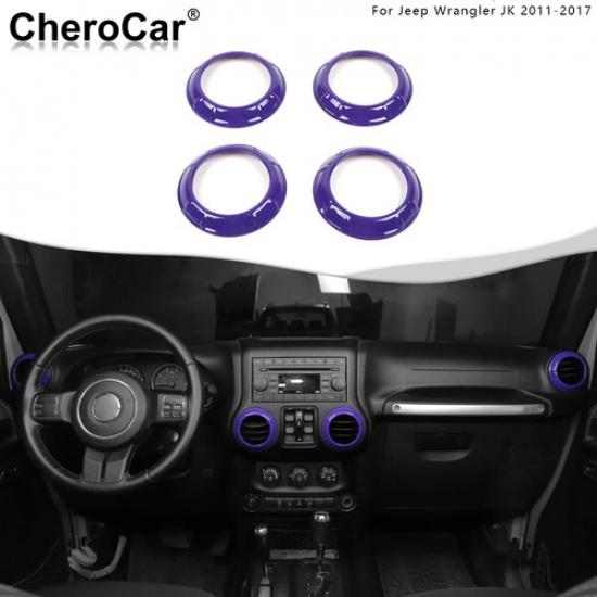 for 11-17 JK Jeep Wrangler Center Console Air Condition Vent Outlet Trim Cover