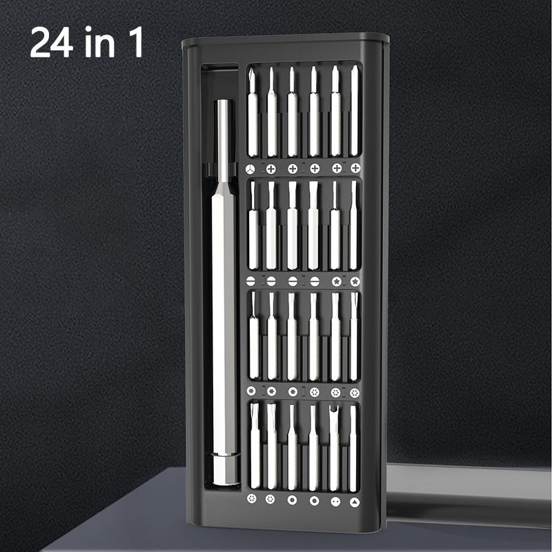 24 In 1 Multifunction Screwdriver Bit Set For Mobile Phone Watch Glasses Magnetic Mini Professional Stainless Steel Screwdriver