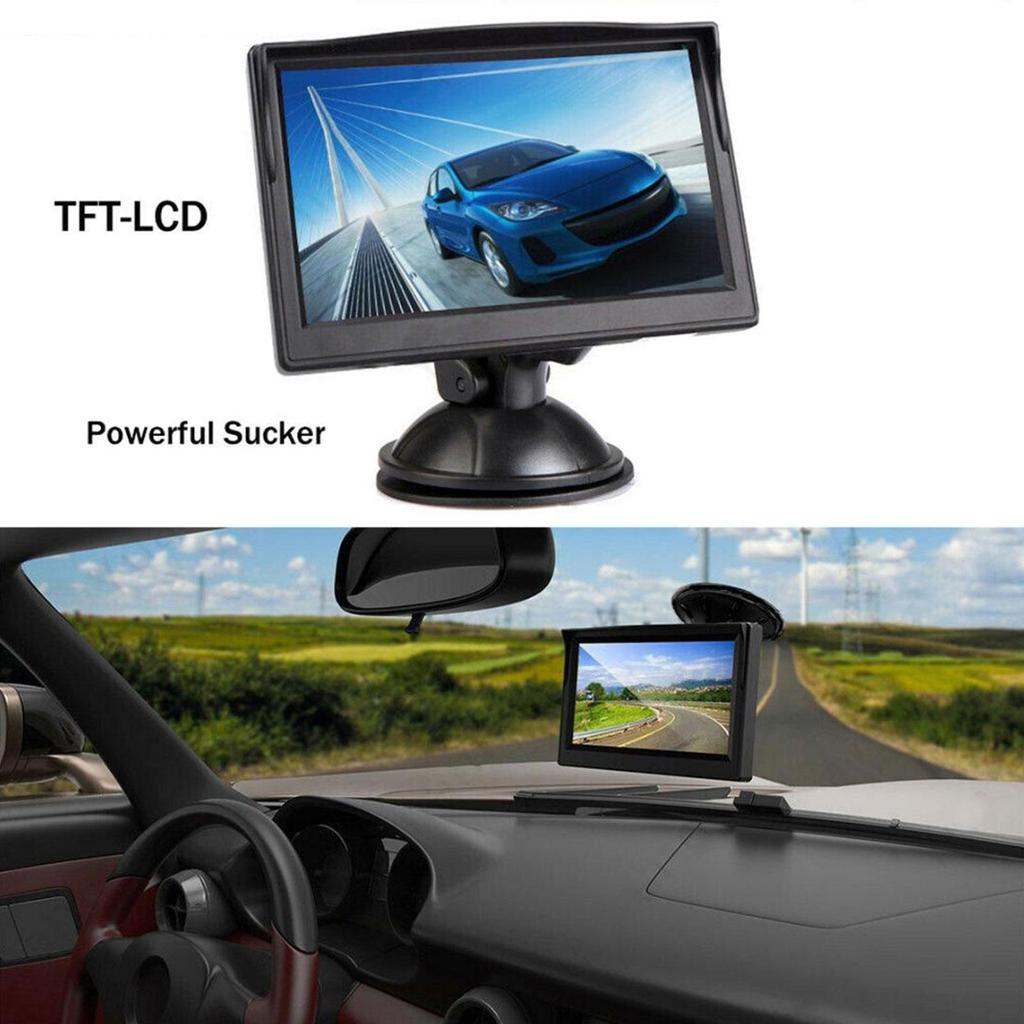 4.3Inch Car Monitor TFT LCD HD Digital 2 Way Video Input HD Digital For Parking Reverse Rear View Camera DVD VCD Car Accessories