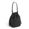 UNTRACK ECCO Tote Bag, Drawstring Leather, 2L, No. 60411, Men's, Black