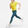 Nike Dri-FIT Run Division светоотражающий логотип принт спортивная беговая футболка с коротким рукавом женские топы желтый DD5316-733