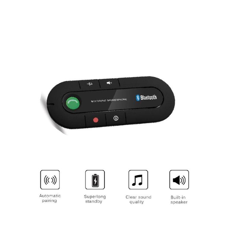 USB Bluetooth Hands Free автомобильный комплект Зарядное устройство для телефона MP3-плеер Крепление на козырек Динамик Беспроводной Bluetooth Без посторонней помощи
