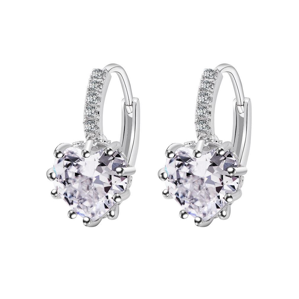 925 Silver Star Stud Earrings AAA Zircon High Quality For Women Earring Wedding Fashion Jewelry Accessories Party Gift