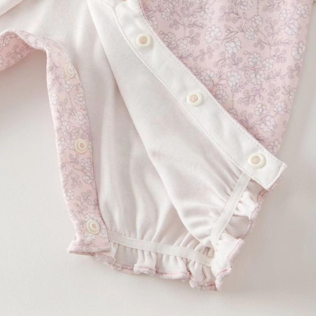 David Bella newborn clothes spring clothes baby jumpsuit female baby bag fart clothes