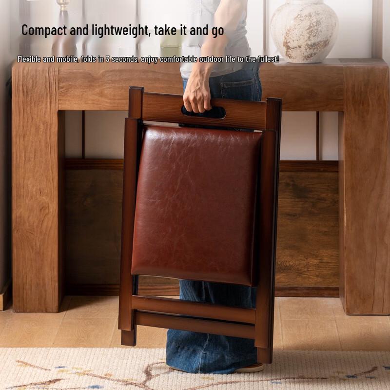 ZISIZ Multi-functional Solid Wood Folding Chair