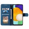 For Samsung Galaxy S25 FE Leather Case Splicing Stitching Wallet Phone Cover with Wrist Strap
