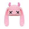 Cute And Quirky Little Devil Long-eared Knitted Hat For Women, Warm And Ear-protecting For Fall And Winter, Sweet And Cool Horned Pullover Woolen Hat