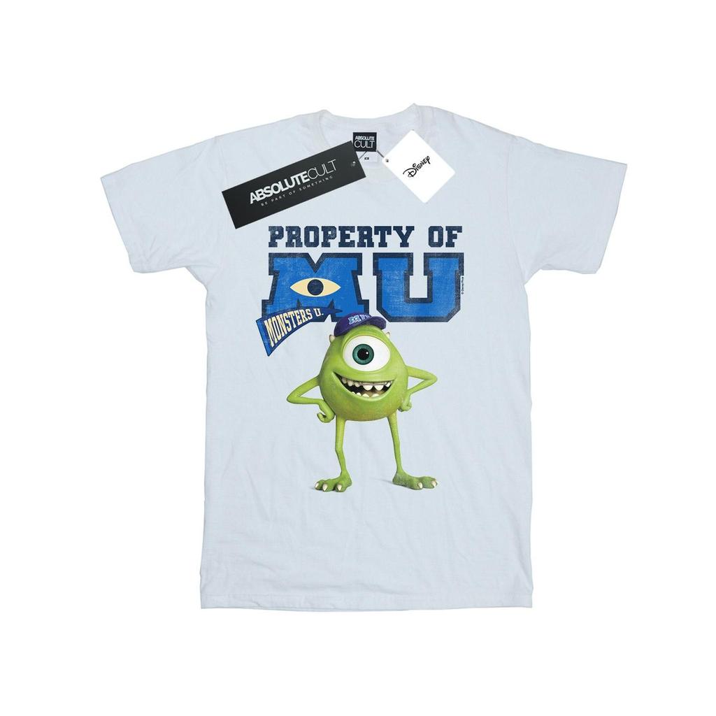 Disney Womens/Ladies Monsters University Property Of MU Mike Cotton Boyfriend T-Shirt