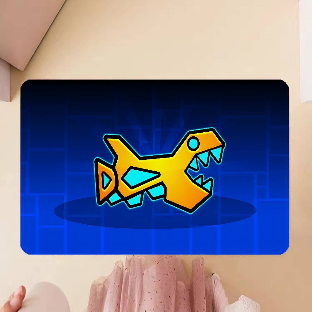 Мультяшная игровая коврик для кухни Geometry Dash Декор детской комнаты спальни Балкон Противоскользящий коврик для двери Гостиная Alfombra