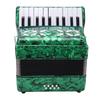 Accordion 22 Keys 8 Bass Celluloid Musical Instrument Toy for Home Stage PerformanceDark Blue