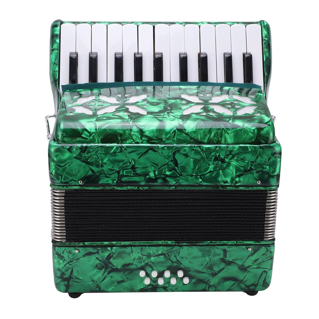 Accordion 22 Keys 8 Bass Celluloid Musical Instrument Toy for Home Stage PerformanceDark Blue