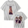 Футболка унисекс Shakira Las Mujeres Ya No Lloran World Tour Женская Харадзюку С коротким рукавом С круглым вырезом Повседневная Рубашка Уличная одежда Подарки для фанатов