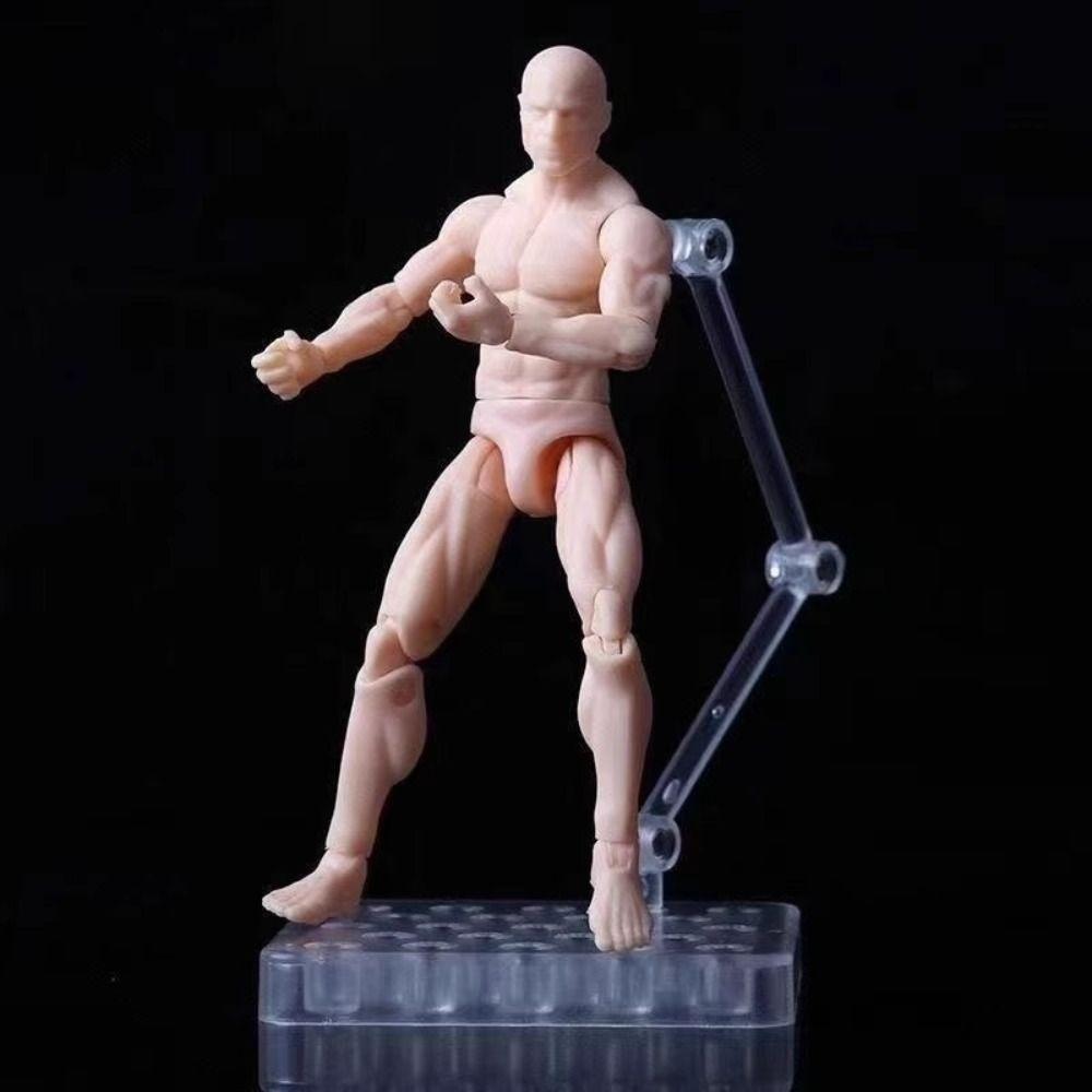 Joints Movable Male Femalew Body Dolls Action Figure 1/18 Scale Model Doll Computer Ornament