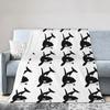 Killer Whale Orca Throw Blanket Ultra Soft Blanket Warm Thin Blanket for Home Bed Couch Blankets Bedspreads for Adults Children