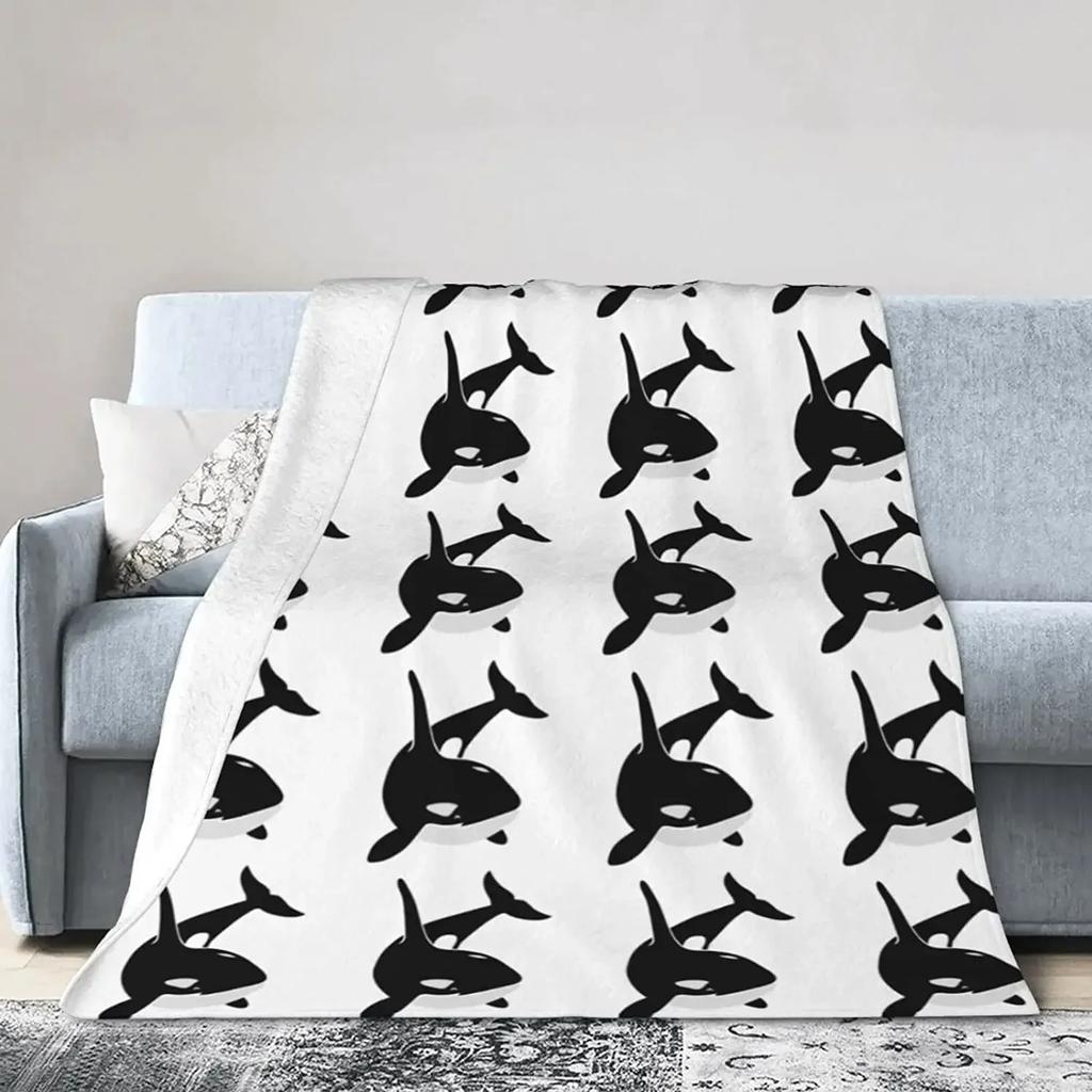 Killer Whale Orca Throw Blanket Ultra Soft Blanket Warm Thin Blanket for Home Bed Couch Blankets Bedspreads for Adults Children