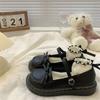 Летние черные туфли на плоской подошве из маленькой кожи женские 2025 новые студенческие универсальные лолита японские jk Мэри Джейн одинарные туфли