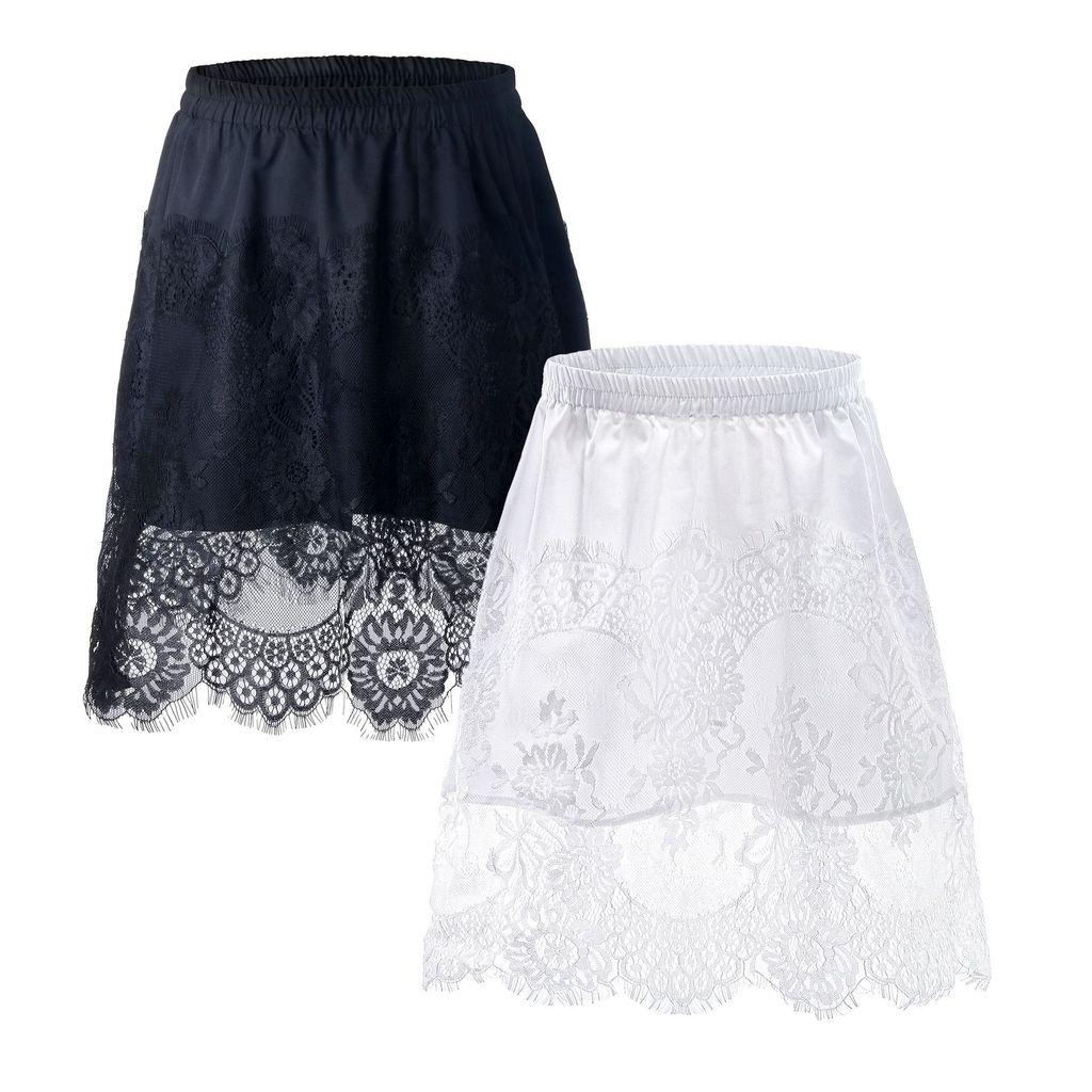 Summer Black Spliced Chiffon Midi Skirt For Casual Wear And Office