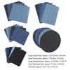 25PCS Blue Denim Patches No Sew Sewing Patches Decoration Set Cloth Patches  Home Use