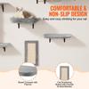 Wall Mounted Cat Shelves Tree with Jump Boards Hammock Sofa Grip Set of 6