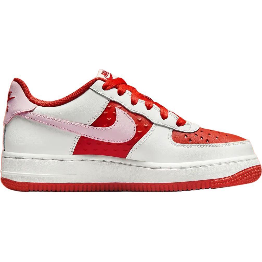 Nike Кроссовки Air Force 1 Low GS Valentines Day 2025 для детей, красные, саммит-белые, светло-малиновые HV5165-121