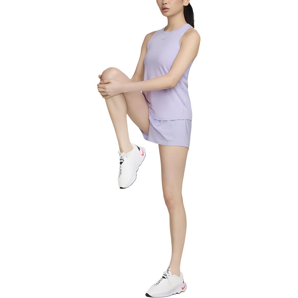 Nike Moisture Wicking Comfortable Tank Top Women Tops Lilac Black FN2809-512