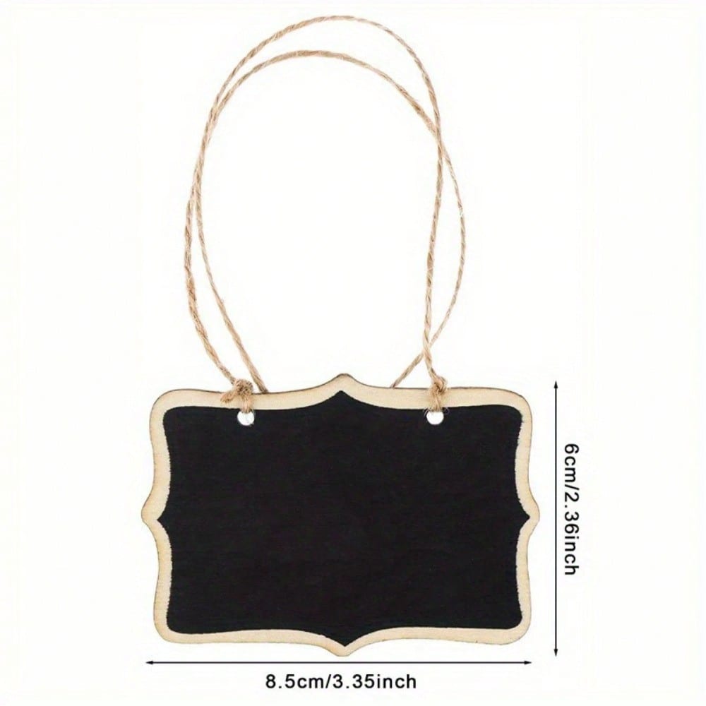 20pcs Chalkboard Tags Hanging Wooden Mini Signs Wooden Tags Hanging Chalkboard Labels Ideal Price Tags, Message Tags