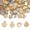 20pcs/bag Gold White-K Color Star Heart Strawberry Bear Plastic Pendant for DIY Necklace Bracelet Jewelry Making Accessories