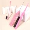 Custom 3 Pieces Hair Styling Comb Set Multicolor Bristle Teasing Hair Brush Edge Control Brush Rat Tail Comb Set