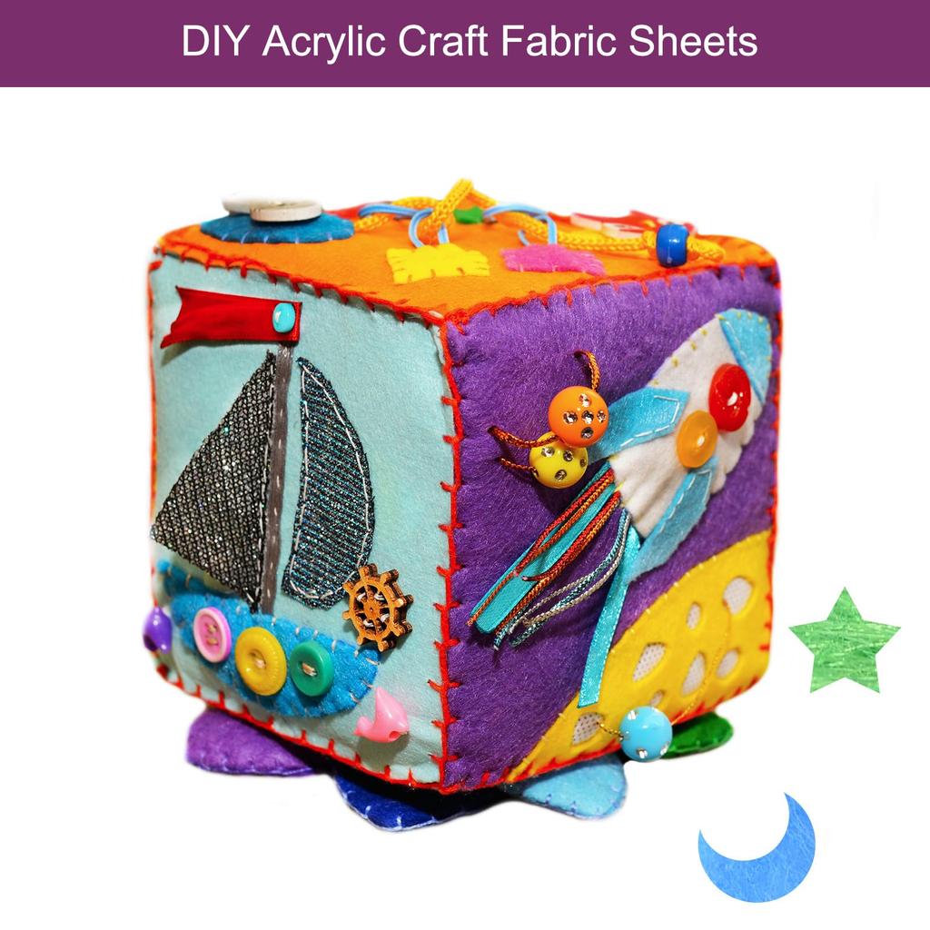 Мягкие фетровые листы uxcell, тканевые листы для рукоделия 45 см x 40 см, толщина 1 мм, мягкие фетровые цветные листы для самостоятельного шитья, проектов по рукоделию, лоскутного оформления вечеринок