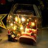 Рождественские аксессуары для кукольного домика Миниатюрный DIY Дерево Кровать Модель пианино Рождественская модель мебели для праздника Зима Дом Комната Вечеринка