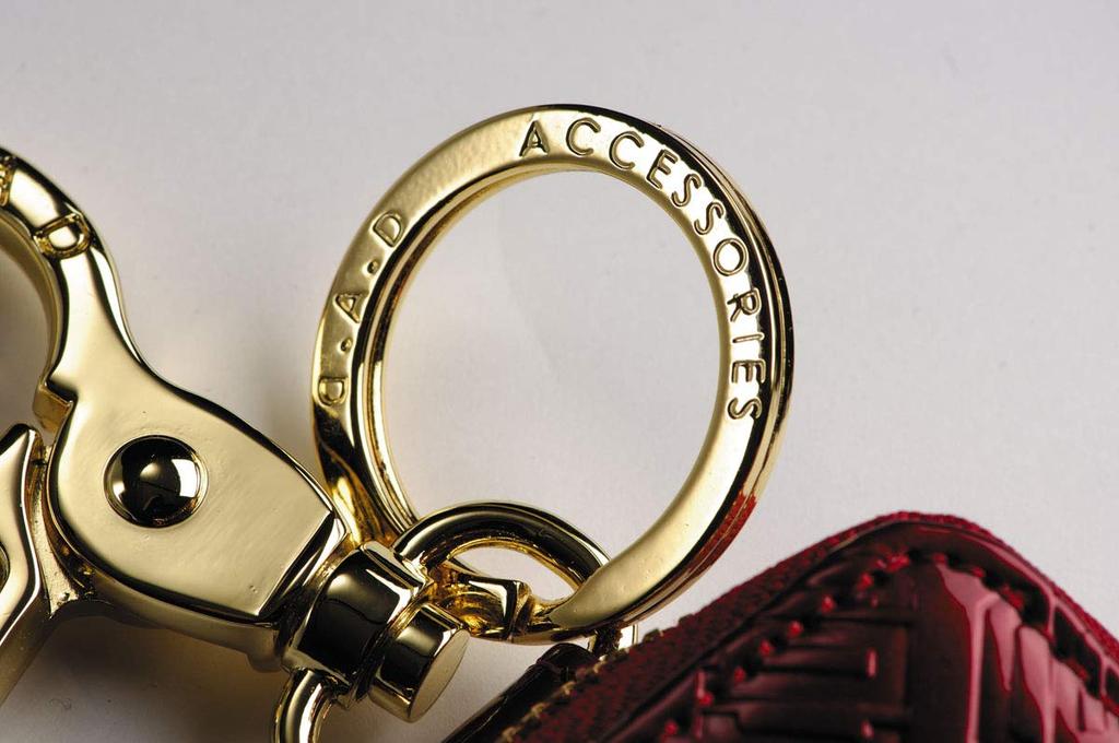 Smart Key Smart Key Case 2 Monogram Leather Enamel Deep G.A.D. [Small Case] Red/Gold HA566-03