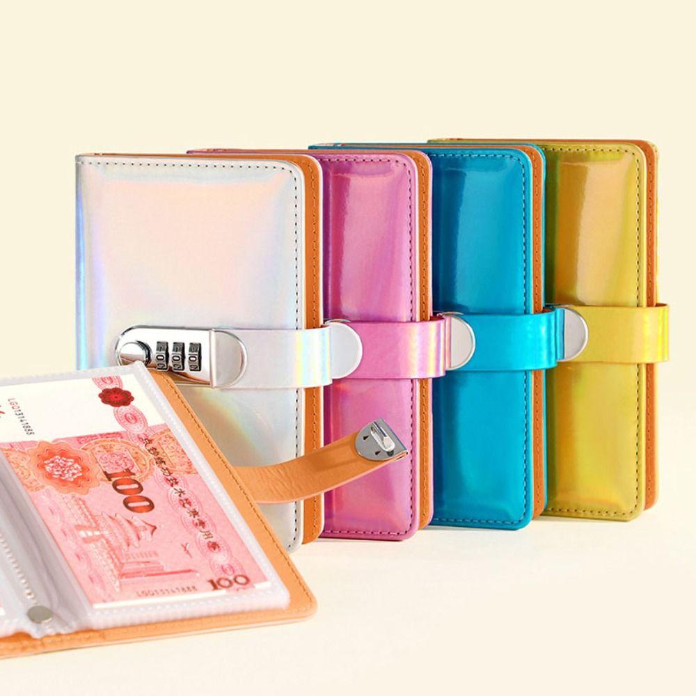 Laser Budget Binder 50Sheets Account Book Savings Challenge Tracker Book Stainless Ring Binder