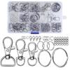 265pcs Lobster Claw Clasp Keychain Making Kit Jumprings Keychain Clip with Key Ring Women