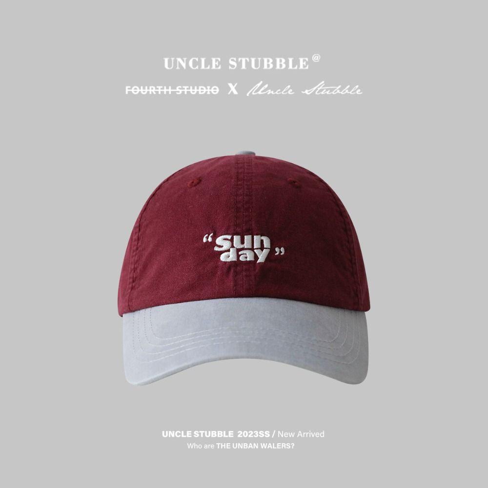 Stitching and Contrasting Colors Casual Baseball Cap Korean Style Soft Top Peaked Cap Woman's