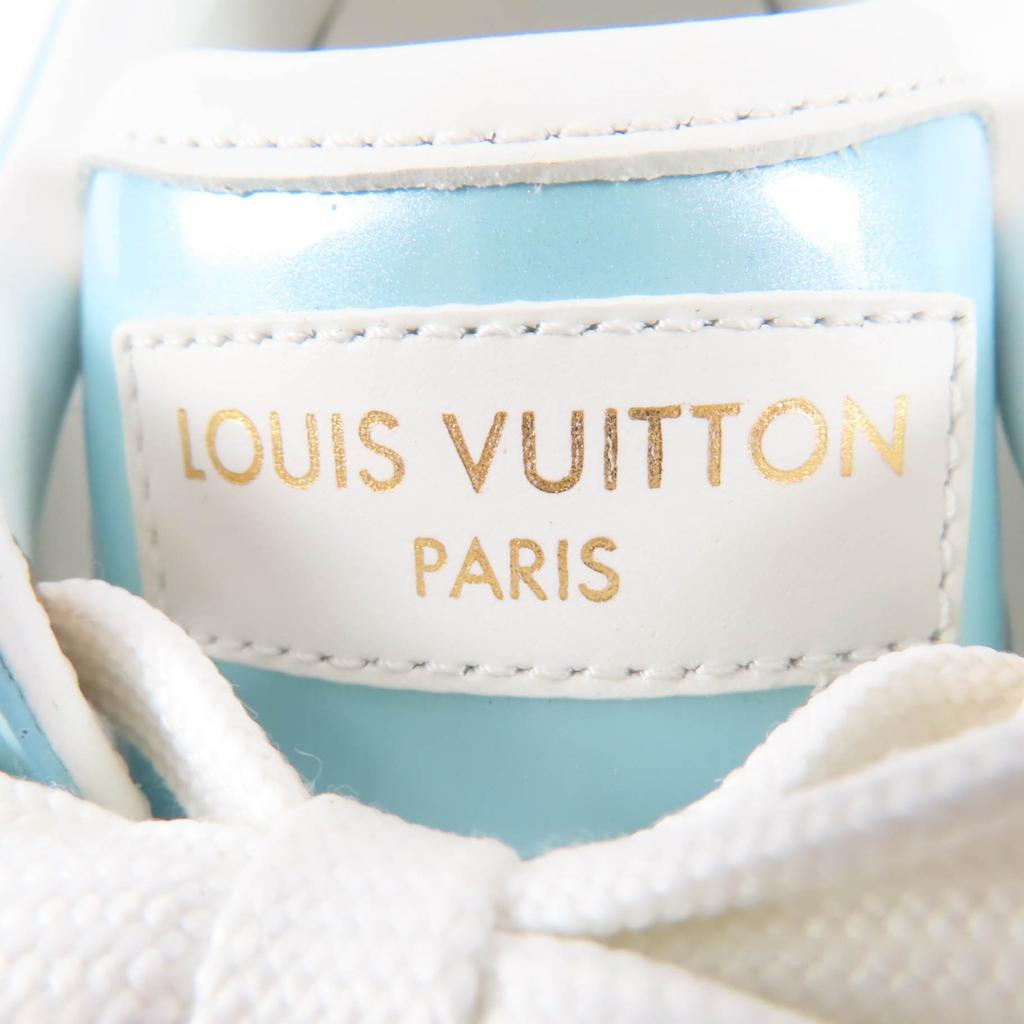 Great LOUIS VUITTON Low cut sneakers timeout line Monogram Light blue Women 37 Used