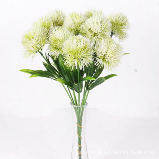 10 букетов, имитация цветочного шара одуванчика, реалистичные, без запаха, не требуют ухода, шелковые искусственные цветы для украшения дома, отеля