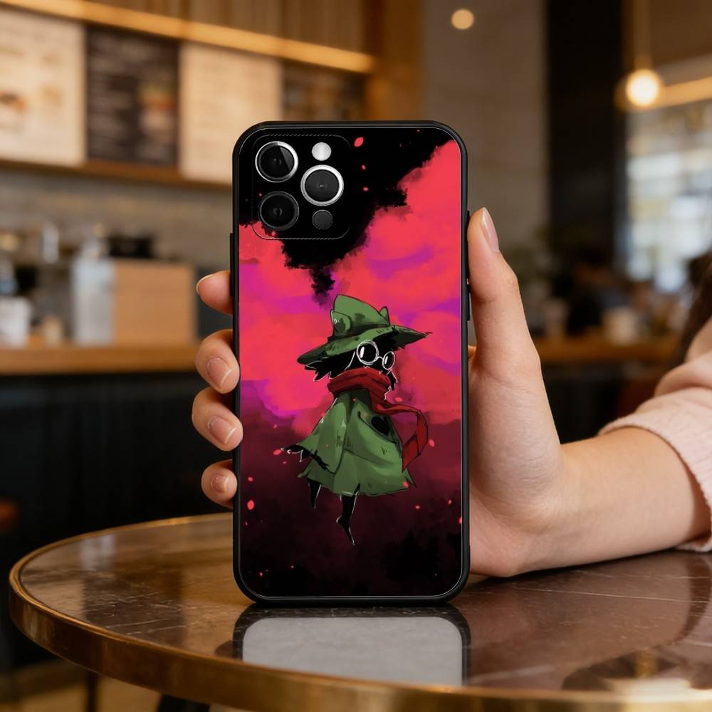 Чехол для телефона D-Deltarune R-Ralsei-EI для iPhone 17,16,15,14,13,12,11 Plus,Pro Max, Мягкий силиконовый черный чехол