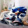 Sonic Theme Printed Blanket - Perfect for Couch, Bed, Travel & Outdoor Use | Machine Washable, Cozy & Durable.