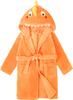 LOLANTA and Flannel Bathrobe with Hood and Waist Dinosaur Warm Winter Ages Kids' Baby's Belt, Design, Outfit, Orange, 2-3