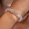 Stretchable Rope Laser Crystal Bracelet Elastic Cord Fashion Jewelry  Daily Wear