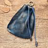 Portable Coin Bag Drawstring Loose Change Leather Bag Men's and Women's Waist Key Small Bag